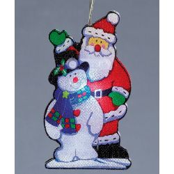 The Christmas Shop 10 Battery Operated Santa And Snowman Lights Multi Colour